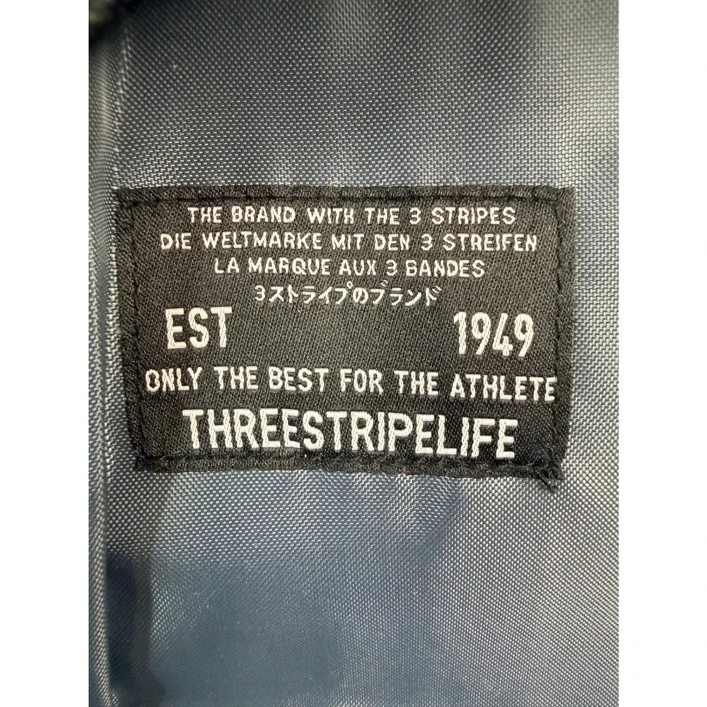 Adidas Threestripelife Backpack Gray Heather Black School Gym Travel Bag - Picture 3 of 7